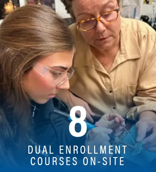 Dual enrollment courses on site